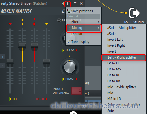 How to apply separate left and right effects to stereo tracks in FL Studio-Chillout  with Beats