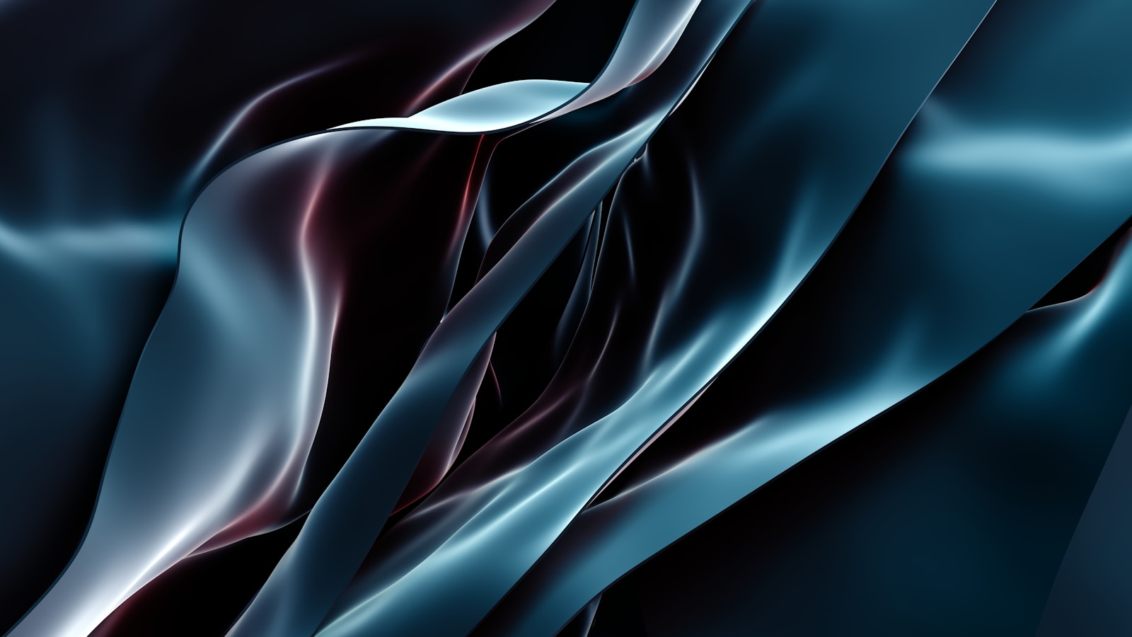 Abstract flowing dark blue and white fabric texture